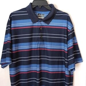 Ben Hogan Performance Blue Striped Polo Shirt. Size 2XL. Golf. Sports